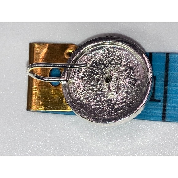 Roman Lavender Mother of Pearl Celtic Snake Silver-Tone Design Earrings Vintage! - Picture 9 of 9